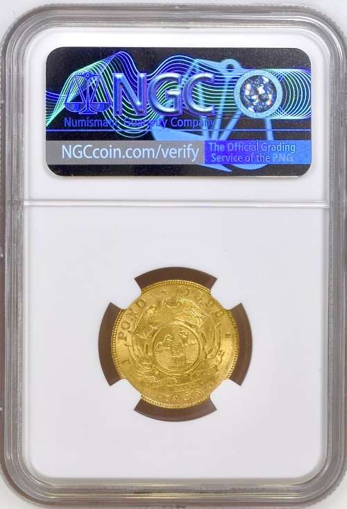 S. Africa: 1898 ZAR Gold Pond NGC Certified MS63+