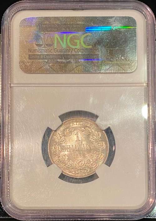 S. Africa: 1892 ZAR 1 Shilling NGC Certified AU58