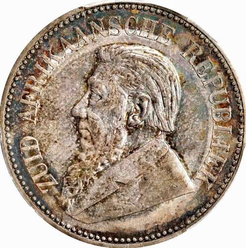 S. Africa: 1895 ZAR 2.5 Shillings (Halfcrown) PCGS Certified AU55