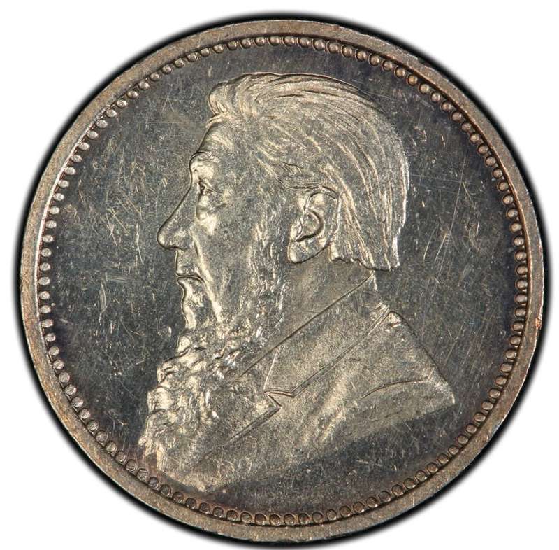 S. Africa: 1892 ZAR 3D (Threepence) PCGS Certified PF62
