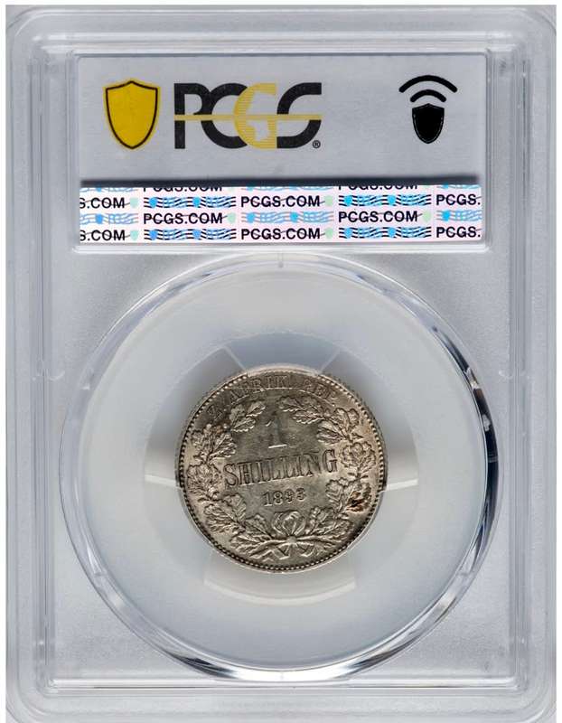 S. Africa: 1893 ZAR 1 Shilling PCGS Certified AU55