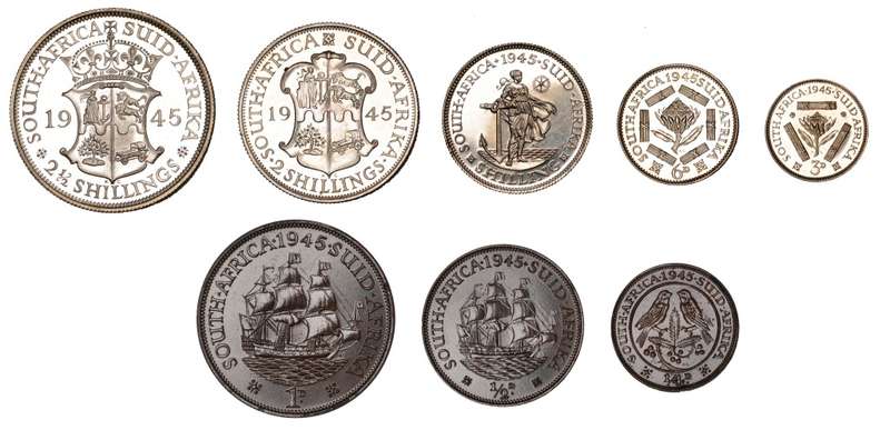 S. Africa: 1945 KGVI Short Proof Set in Original Mint Case