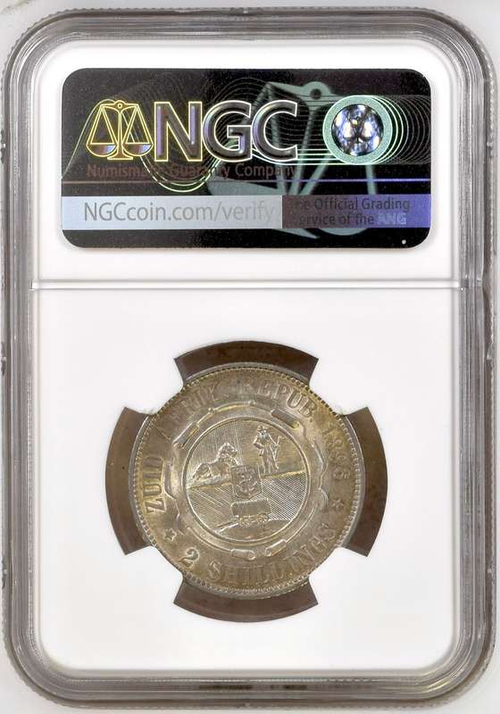 S. Africa: 1896 ZAR 2 Shillings (Florin) NGC Certified MS61