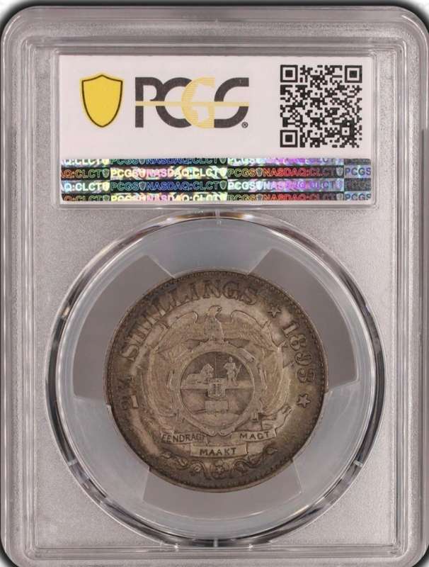 S. Africa: 1893 ZAR 2.5 Shillings (Halfcrown) PCGS Certified XF40