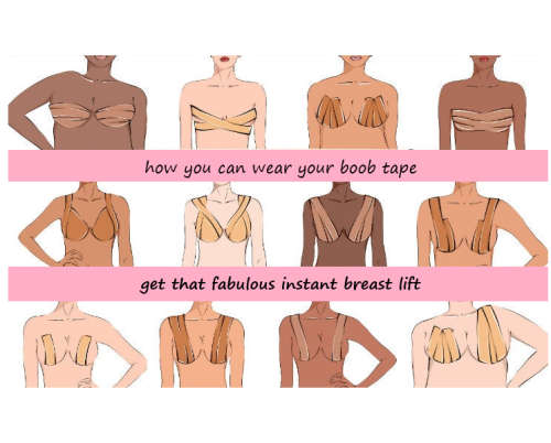 Instant DIY Breast Lift, Breathable Body Tape (5mX5cm) -Boob tape -DARK CHOCOLATE BROWN