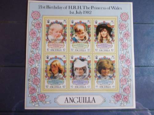 1982 Anguilla - 21st Birthday of Princess of Wales - MIni Sheet - Mint