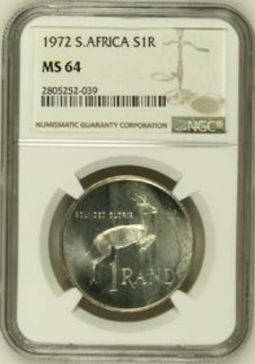 1972 SILVER R1 MS64**3rd FINEST KNOWN**ONLY 18 COINS IN HISTORY GRADED AS MS AT NGC!!