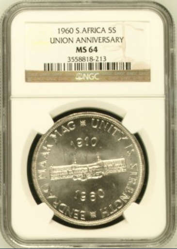 1960 5S CROWN MS64**LAST OF THE UNION 5S SERIES**ONLY 11 COINS GRADED HIGHER!!