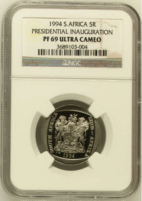 ***1994 PRESIDENTIAL INAUGURATION R5 PF69UC***2nd FINEST KNOWN***ONLY 9 BETTER***NGC***