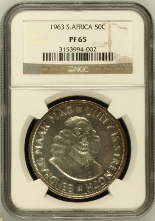***1963 50c CROWN PF65***3rd FINEST KNOWN***BEAUTIFUL TONING!***NGC***