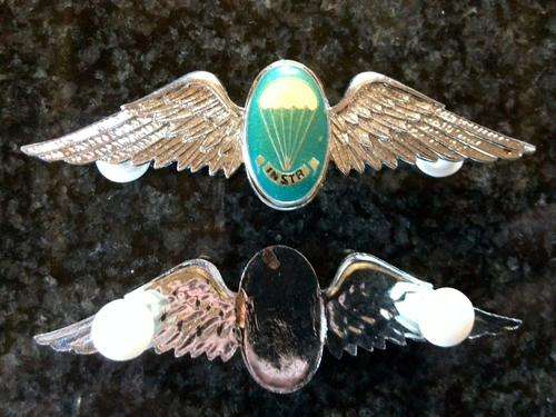 SA Parachute Staticline Instructor, Chromed with Enamel centre Wing