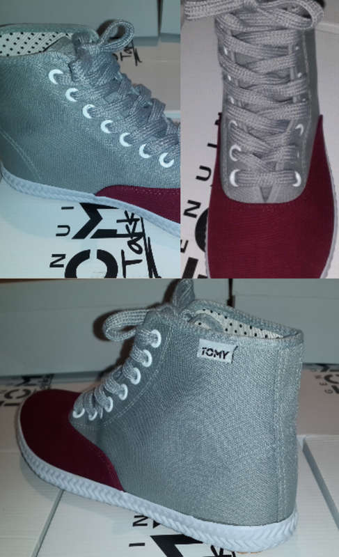 GENUINE TOMY TAKKIES MAROON/GREY BOOT