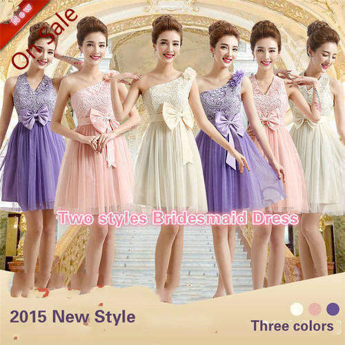Single Shoulder/Halter Neck Bridesmaid Dress
