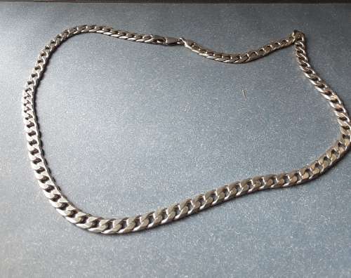Silver mens neck chain.