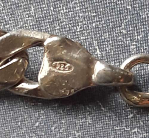 Silver mens neck chain.