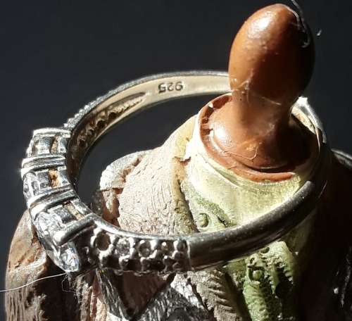 Vintage silver ring b
