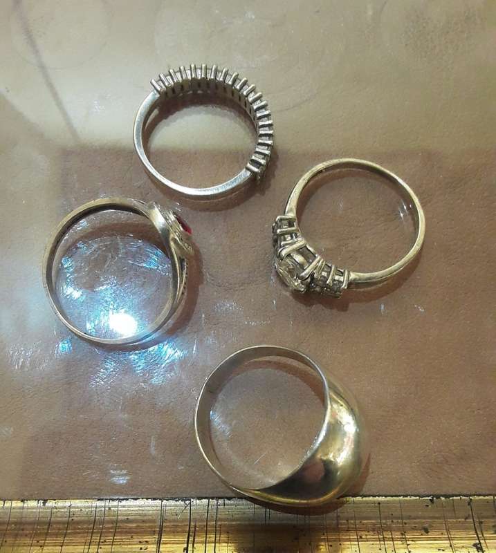.925 Silver rings lot 4