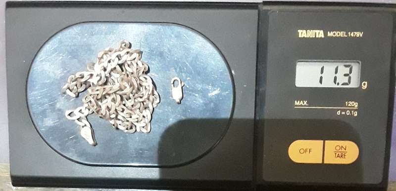 .925 mens silver chain broken latch