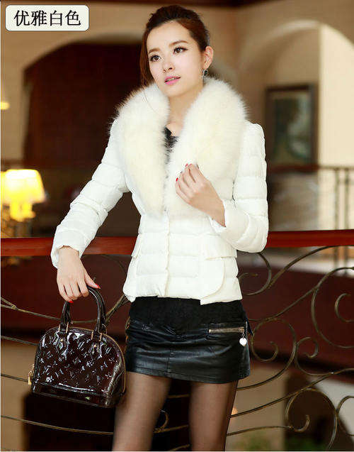 Women's Casual White V-Neck Solid Poplin Coat