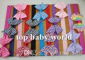 Baby headbands stripe bow