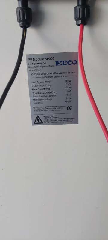 200W  MONOCYRSTALINE SOLAR PANEL