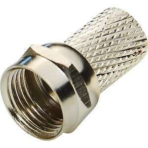F-Connector for 3C-2V Coaxial Cable, with O-Ring Length: 18mm, Produced type,ID: 5.5mm