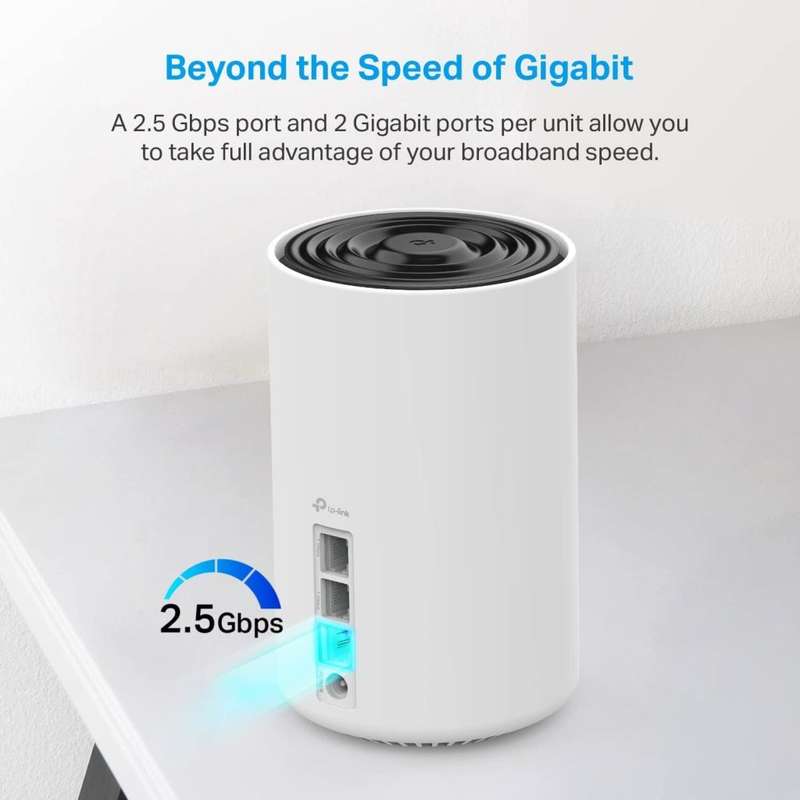 TP-Link Deco AXE5400 Tri-Band WiFi 6E Mesh System(Deco XE75 ) - 2.5G WAN/LAN Port