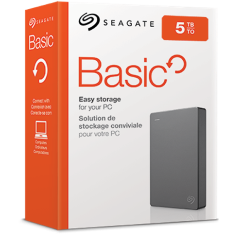 SEAGATE BASIC - 5TB - HARD DRIVE - 2.5` - USB POWERED - LIKE NEW