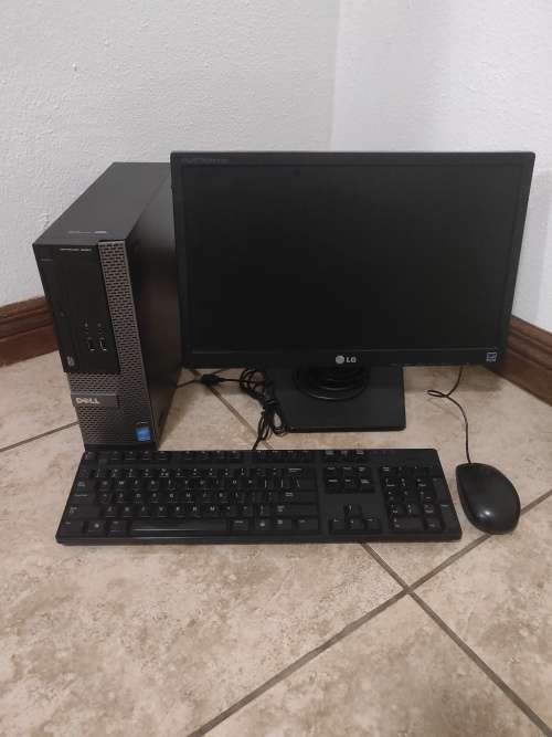 *COMPLETE DESKTOP* Dell Optiplex 3020 SFF Intel, 19inch LG Flatron, Windows 10 Pro and Office