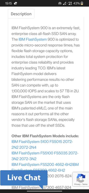 *On Special* IBM FlashSystem 900 FC SAN Array with 57TB eMLC SSD Enterprise Flash Storage