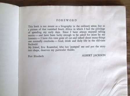 Trader on The Veld by Albert Jackson  as told to Eric Rosenthal