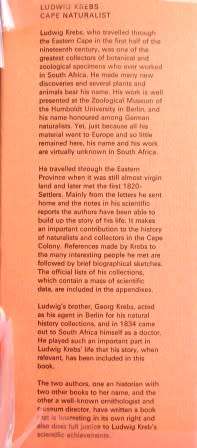 Ludwig Krebs Cape Naturalist to the king of Prussia 1820 - 28 - A.A. Balkema