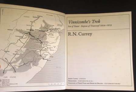 Vinnicombe`s Trek Son of Natal - Stepson of Transvaal - R.N. Currey