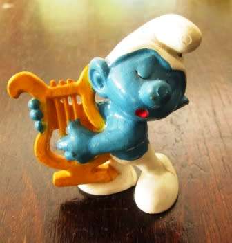 Original Harp Smurf 20070 ( no eyebrows Peyo Bully version)
