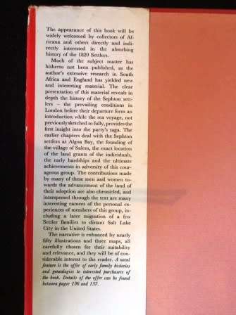 The 1820 Settlers of Salem Hezekiah Sephton`s Party - A.E. Makin