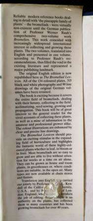 The Bromeliad Lexicon - Werner Rauh ( edited by Peter Temple)