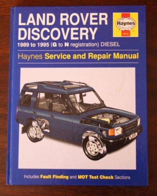 Land Rover Discovery 1989 to 1995 ( G to N registration) DIESEL - Haynes Service & Repair Manual