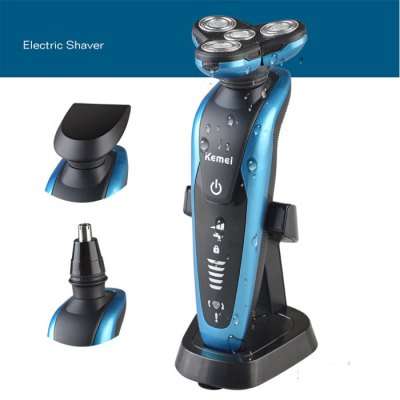 Rechargeable Shaver with 4 Head IPX 7 Waterproof Electric Shaving Razors