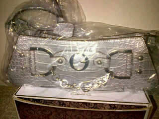 Original GUESS Silver Purse Bag