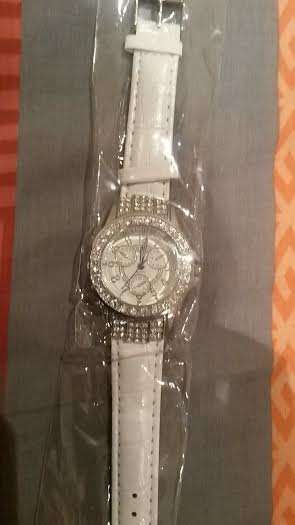 White Studded Watch
