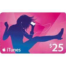 Itunes gift voucher -$25