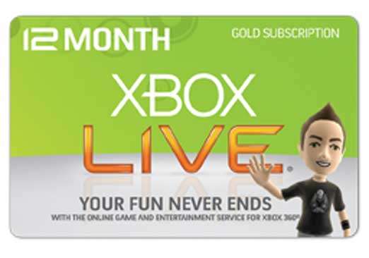 Xbox Live Gold Membership - 12 months