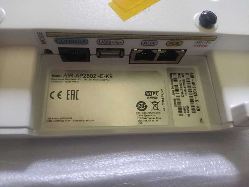 Cisco Wireless Access Point - AIR-AP2802I-E-K9