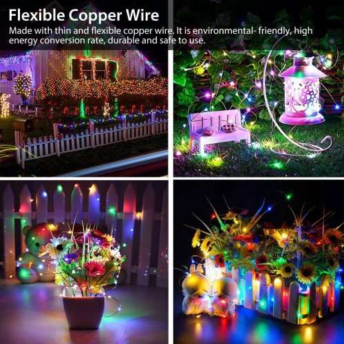 Solar LED string (wire) lights / bead lights(RGB / multi colour) 20M