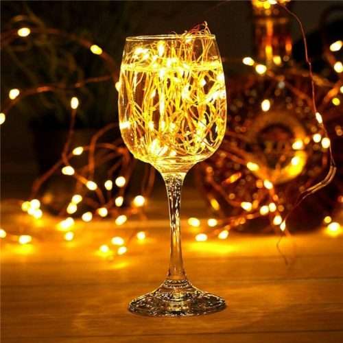 Solar LED string (wire) lights / bead lights (warm w) 20M