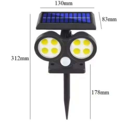 Multifunctional Solar lamp - wall mount or ground spike