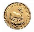 1980 - 10 Coins Long Proof Set With 1 Rand and 2 Rand Gold Coins In a S. African Mint Red Box