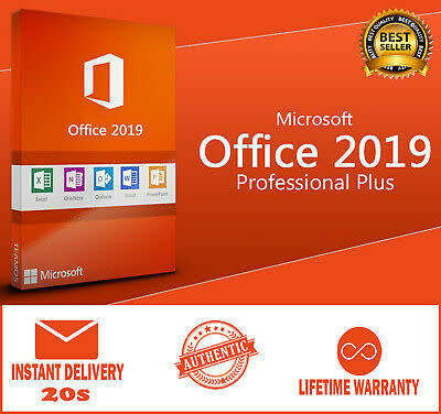 Microsoft Office 2019 Pro Plus 32/64 Bit Lifetime License Genuine Key Instant Delivery