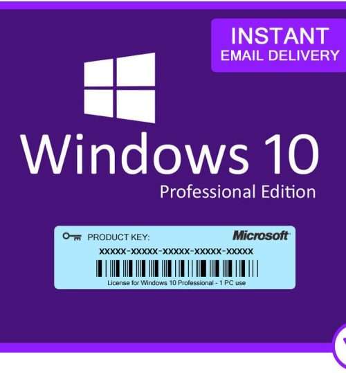Genuine Windows 10 Professional Product key & Official Download Link. Instant Delivery