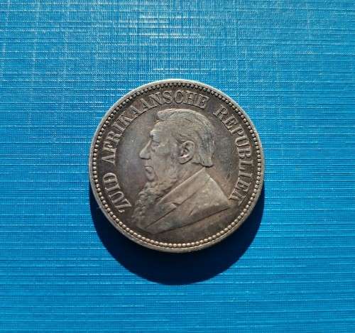 ZAR 1892 SILVER HALF CROWN. SCARCE. PROBLEM FREE.